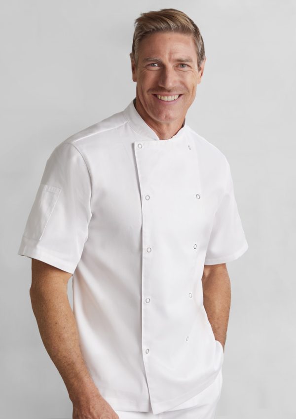 Mens Zest Short Sleeve Chef Jacket (FBIZCH232MS)