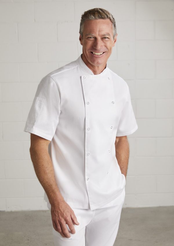 Mens Zest Short Sleeve Chef Jacket (FBIZCH232MS)