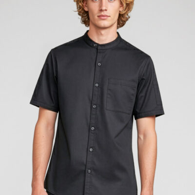 Mens Salsa Short Sleeve Chef Shirt (FBIZCH329MS)