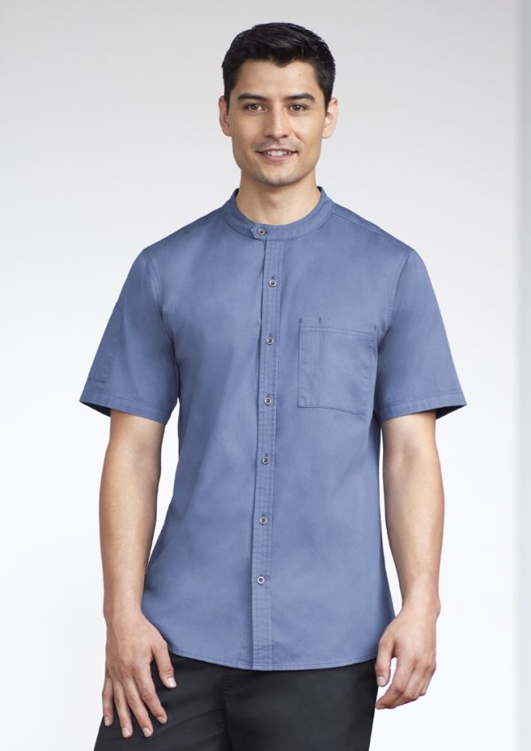 Mens Salsa Short Sleeve Chef Shirt (FBIZCH329MS)