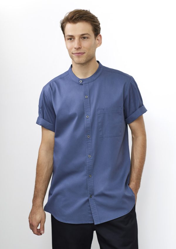 Mens Salsa Short Sleeve Chef Shirt (FBIZCH329MS)