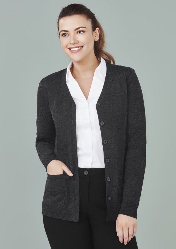 Womens Button Front Knit Cardigan (FBIZCK045LC)