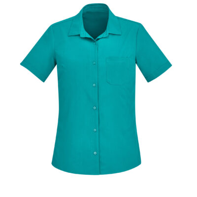 Womens Florence Plain Short Sleeve Shirt (FBIZCS947LS)