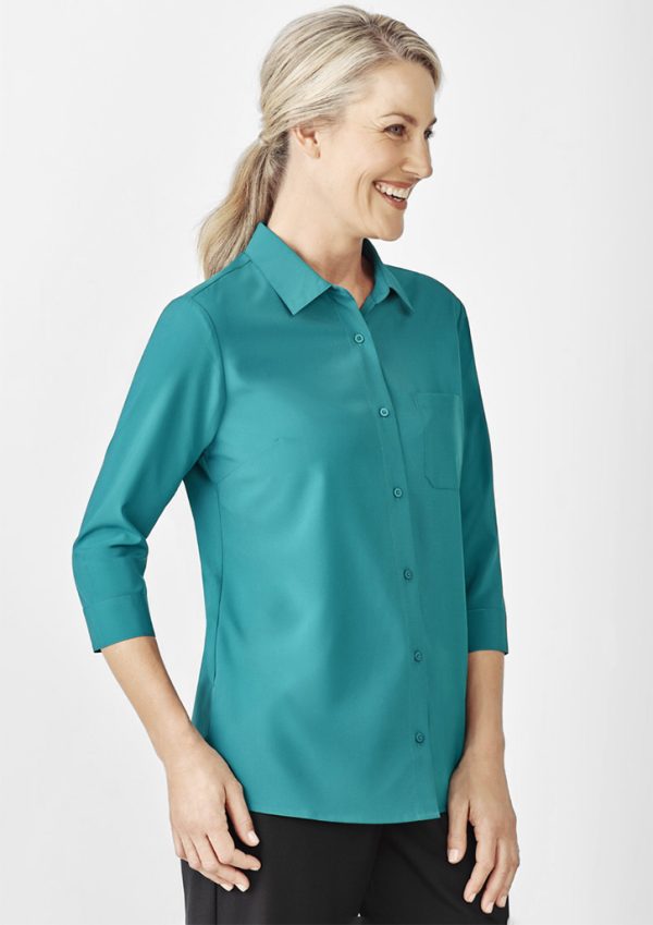 Womens Florence Plain 3/4 Sleeve Shirt (FBIZCS951LT)