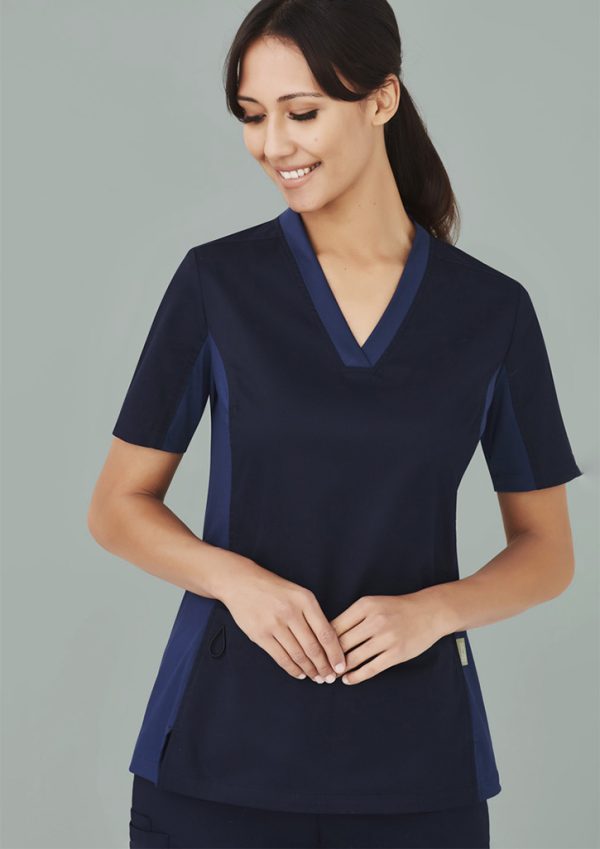 Womens Riley Stretch Scrub Top (FBIZCST043LS)