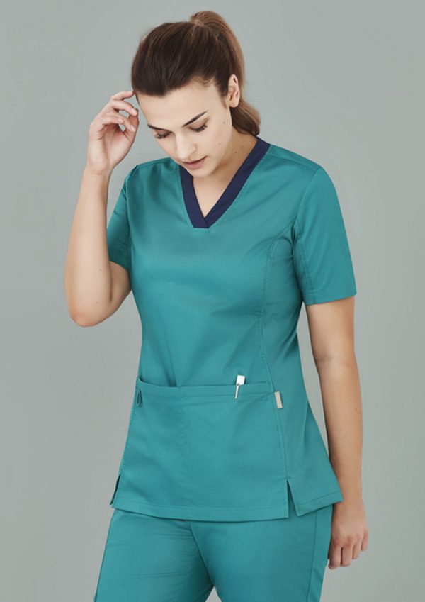 Womens Riley Stretch Scrub Top (FBIZCST043LS)