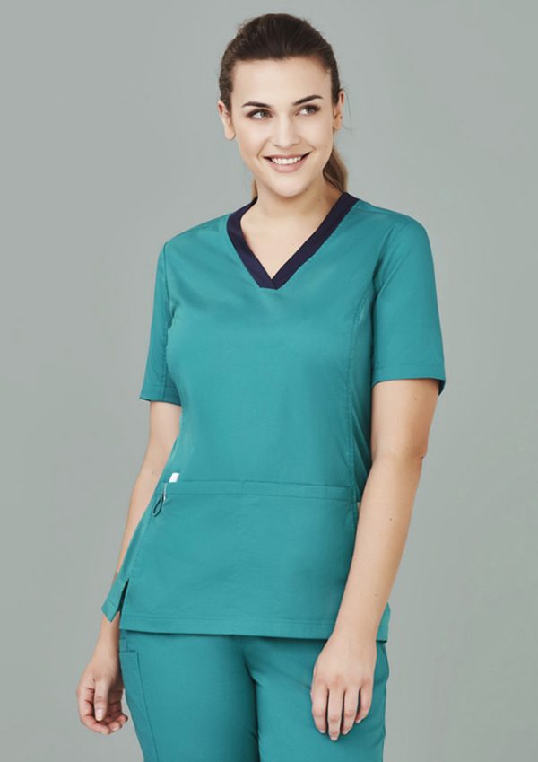 Womens Riley Stretch Scrub Top (FBIZCST043LS)