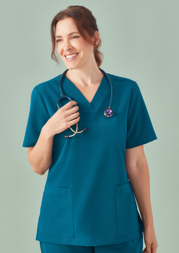 Womens Pulse V-Neck Scrub Top (FBIZCU543LS)