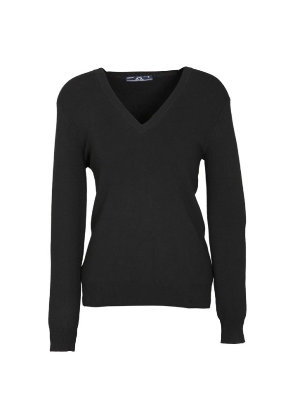 Womens V-Neck Knit Pullover (FBIZLP3506)