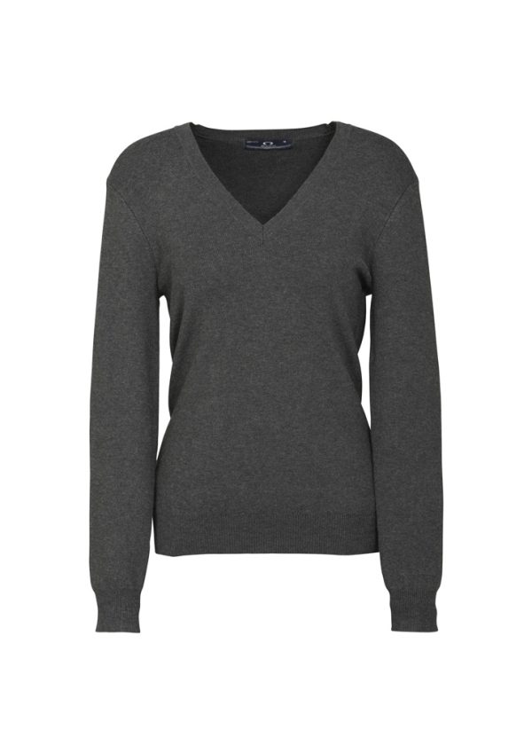 Womens V-Neck Knit Pullover (FBIZLP3506)