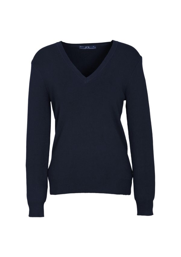 Womens V-Neck Knit Pullover (FBIZLP3506)