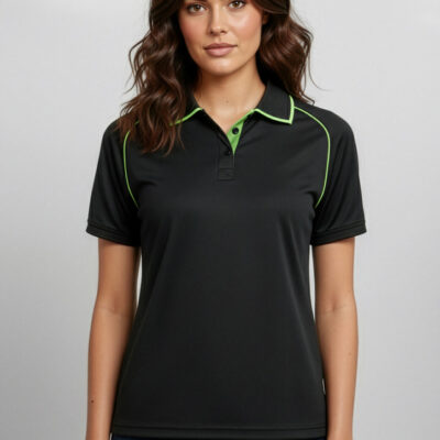 Womens Fusion Short Sleeve Polo (FBIZP29022)