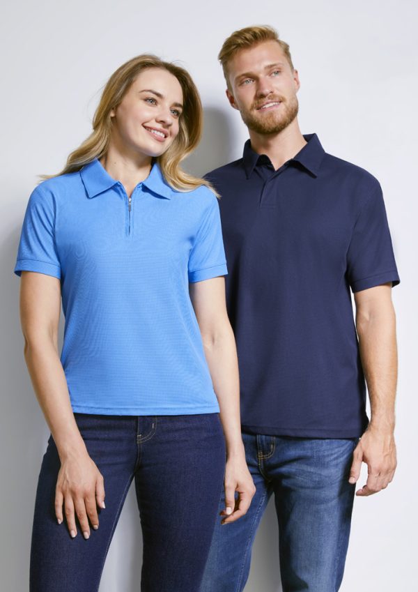 Mens Micro Waffle Short Sleeve Polo (FBIZP3300)