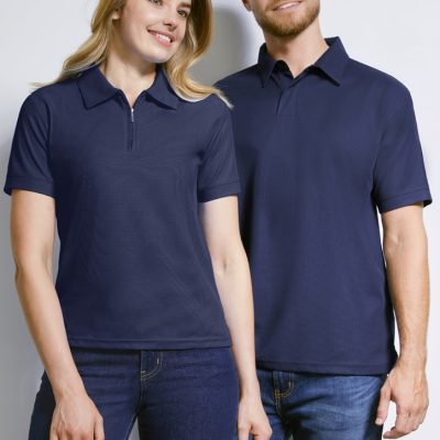 Womens Micro Waffle Short Sleeve Polo (FBIZP3325)