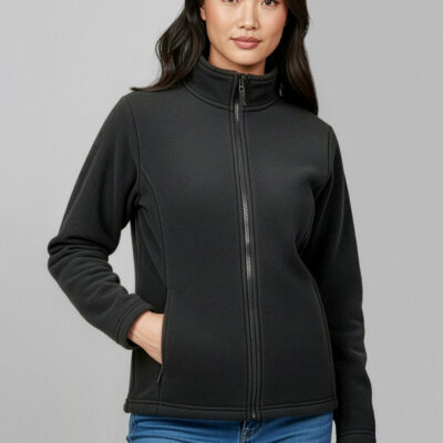 Womens Plain Micro Fleece Jacket (FBIZPF631)