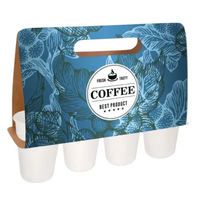 Disposable 4 Cup Carrier (CHOICE4275)