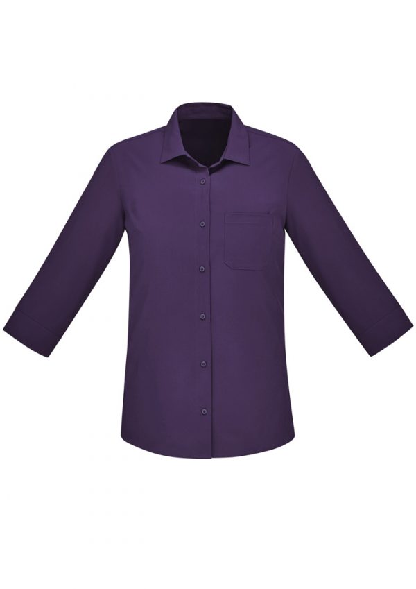 Womens Florence Plain 3/4 Sleeve Shirt (FBIZCS951LT)