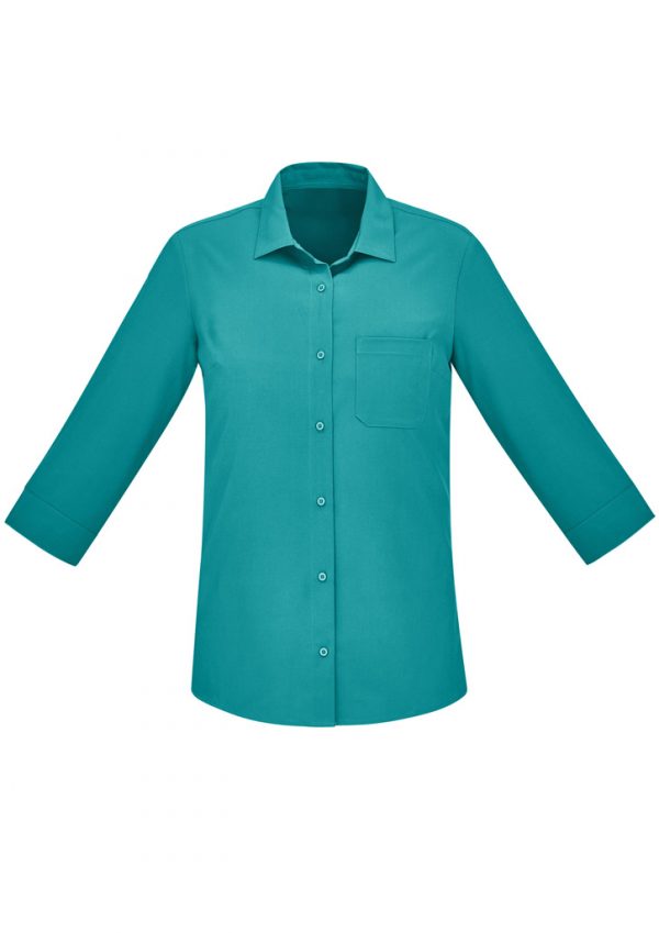 Womens Florence Plain 3/4 Sleeve Shirt (FBIZCS951LT)