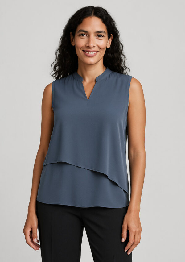 Womens Seville Sleeveless Layered Blouse (FBIZRB260LN)