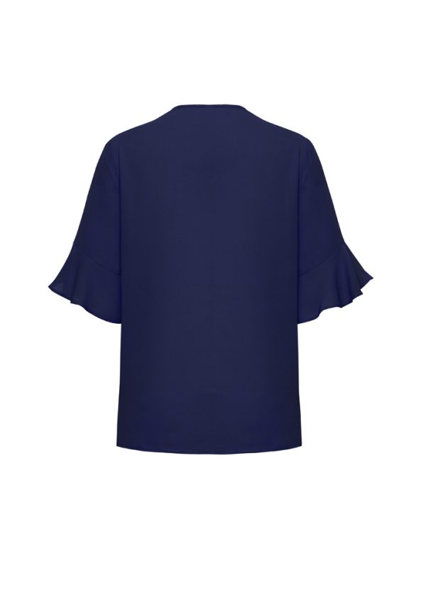 Womens Aria Fluted Sleeve Blouse (FBIZRB966LS)