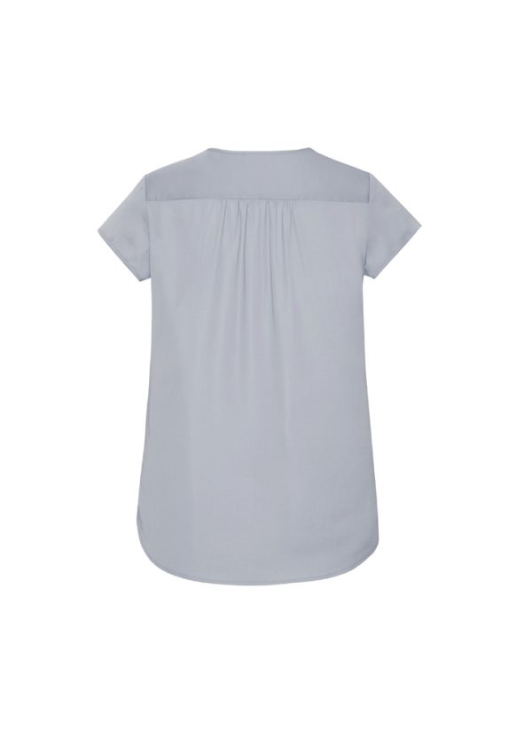 Womens Kayla V-Neck Pleat Blouse (FBIZRB967LS)