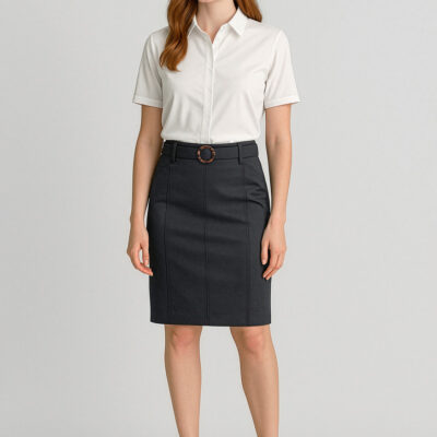 Womens Mid Waist Stretch Chino Skirt (FBIZRGS264L)