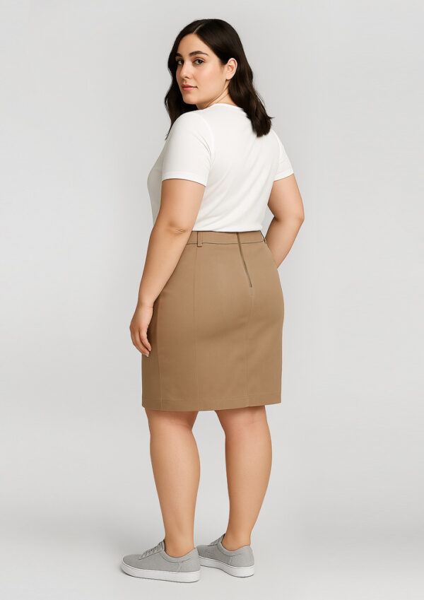 Womens Mid Waist Stretch Chino Skirt (FBIZRGS264L)