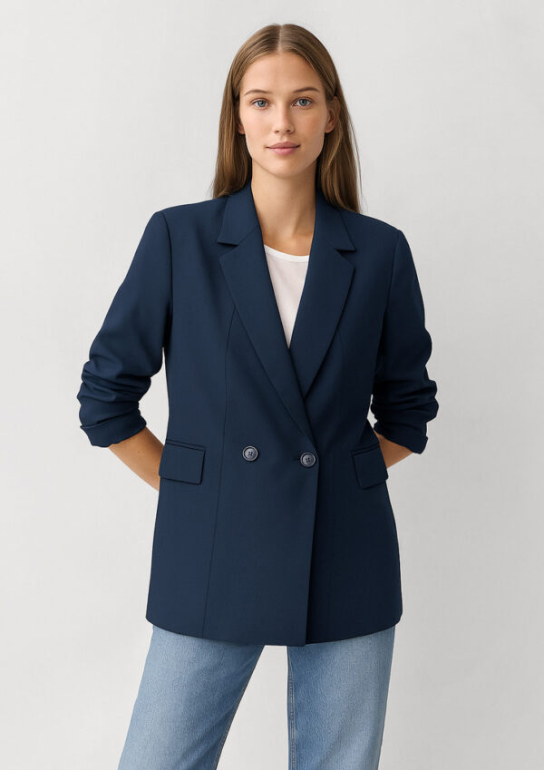 Womens Renew Double Breasted Longline Jacket (FBIZRJ400L)