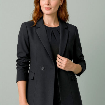 Womens Renew Double Breasted Longline Jacket (FBIZRJ400L)