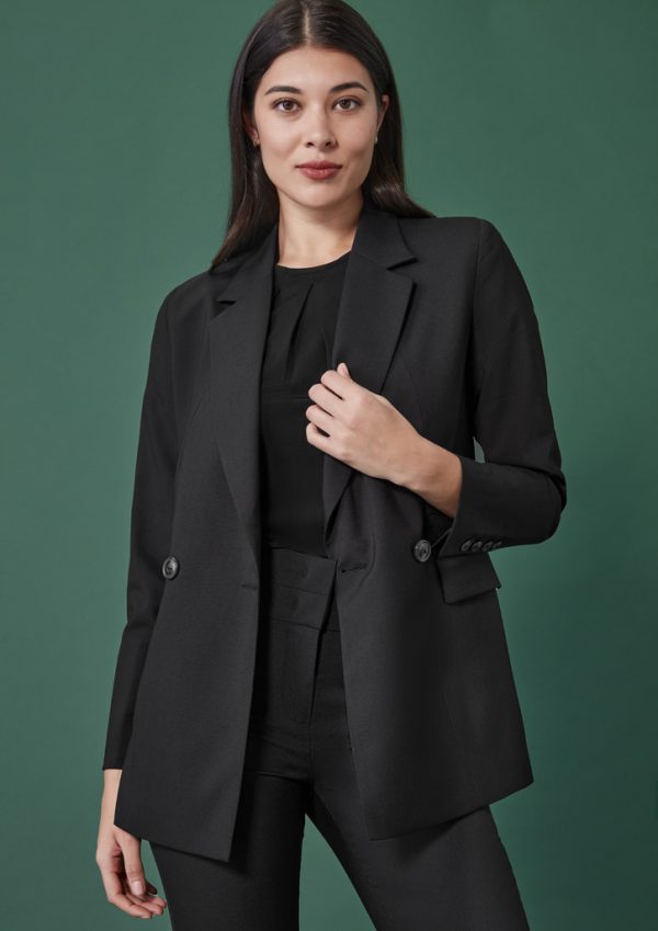 Womens Renew Double Breasted Longline Jacket (FBIZRJ400L)