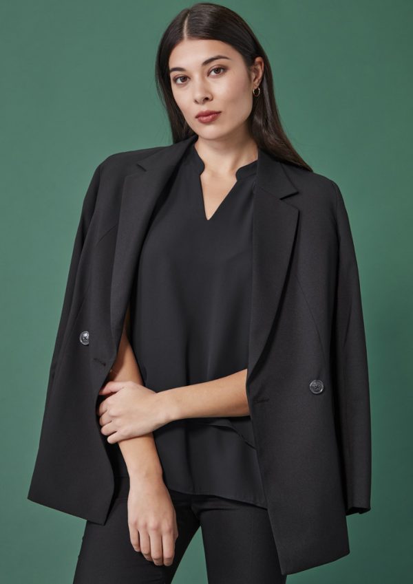 Womens Renew Double Breasted Longline Jacket (FBIZRJ400L)