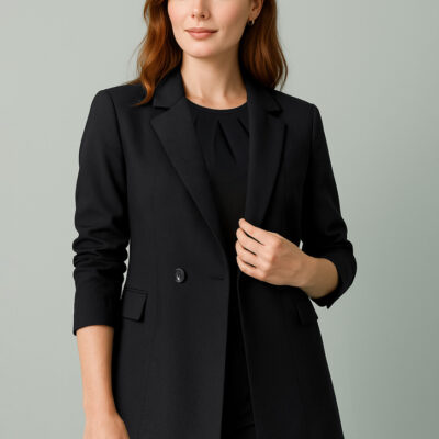 Womens Renew Double Breasted Longline Jacket (FBIZRJ400L)
