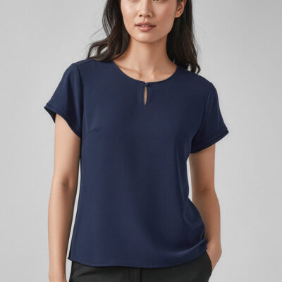 Womens Evelyn Short Sleeve Blouse (FBIZRU569LS)