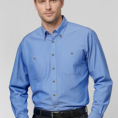 Mens Chambray Long Sleeve Shirt (FBIZSH112)