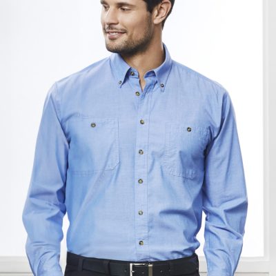 Mens Chambray Long Sleeve Shirt (FBIZSH112)