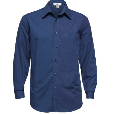 Mens Micro Check Long Sleeve Shirt (FBIZSH816)