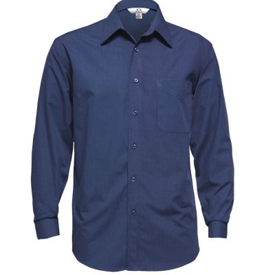 Mens Micro Check Long Sleeve Shirt (FBIZSH816)