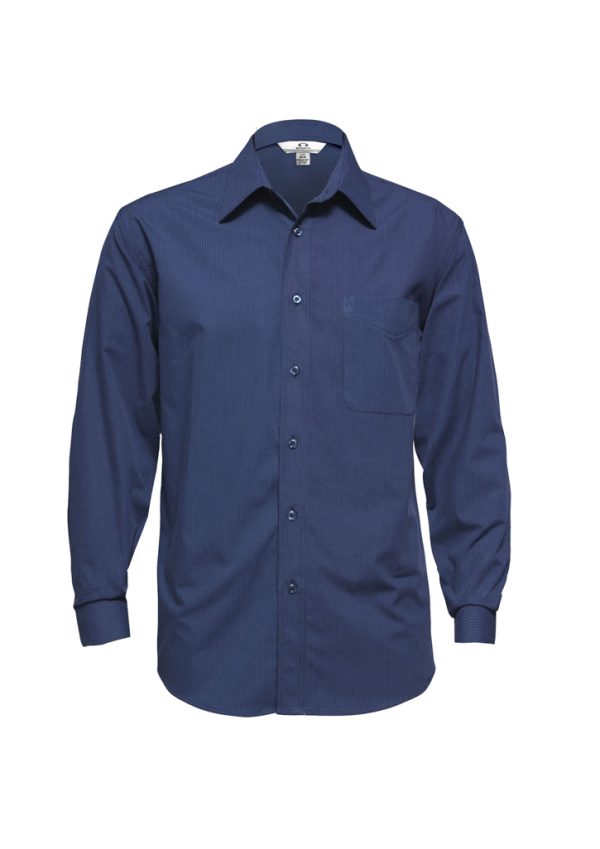 Mens Micro Check Long Sleeve Shirt (FBIZSH816)