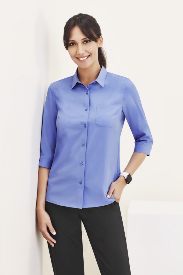 Womens Florence Plain 3/4 Sleeve Shirt (FBIZCS951LT)