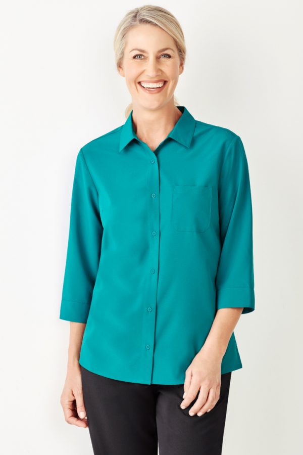 Womens Florence Plain 3/4 Sleeve Shirt (FBIZCS951LT)