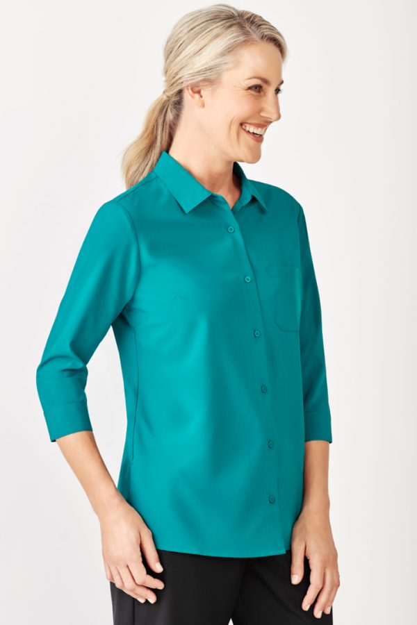 Womens Florence Plain 3/4 Sleeve Shirt (FBIZCS951LT)