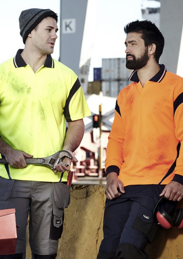 Mens Hi Vis Aztec Short Sleeve Polo (FBIZZH248)