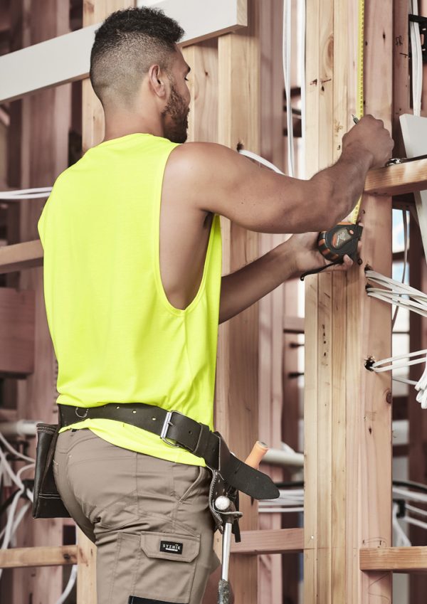 Mens Hi Vis Sleeveless Tee (FBIZZH297)