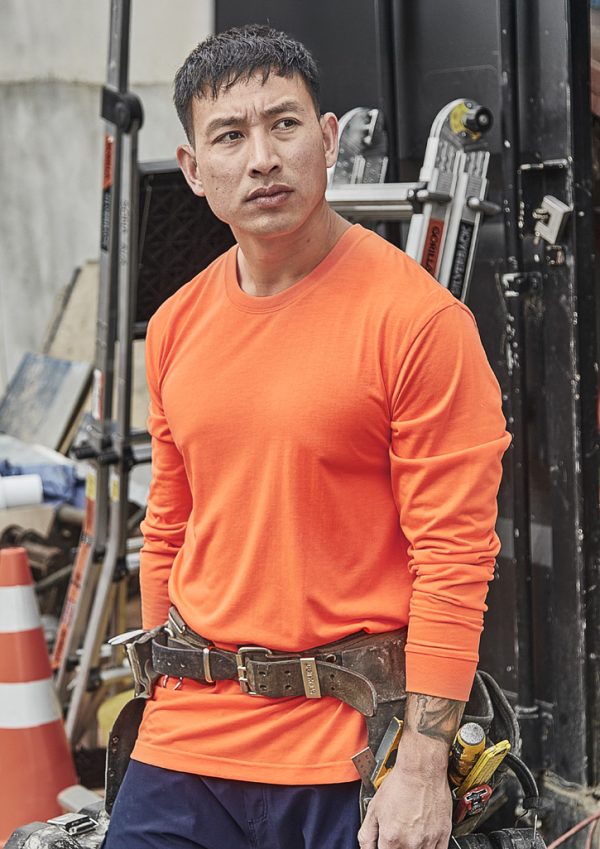 Mens Hi Vis Long Sleeve Tee (FBIZZH390)