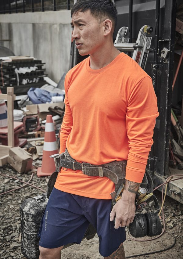 Mens Hi Vis Long Sleeve Tee (FBIZZH390)