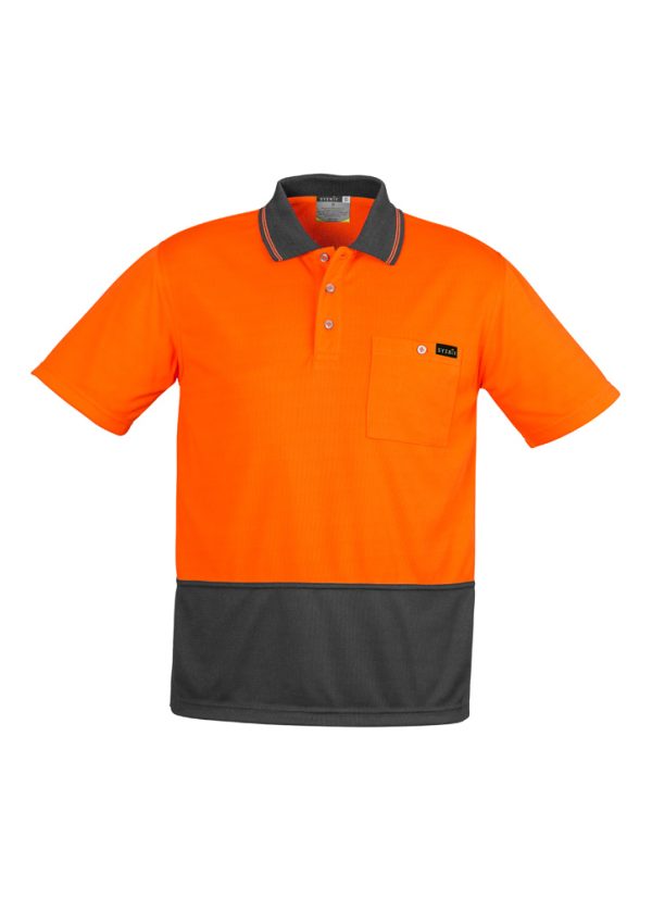 Mens Hi Vis Comfort Back Short Sleeve Polo (FBIZZH415)