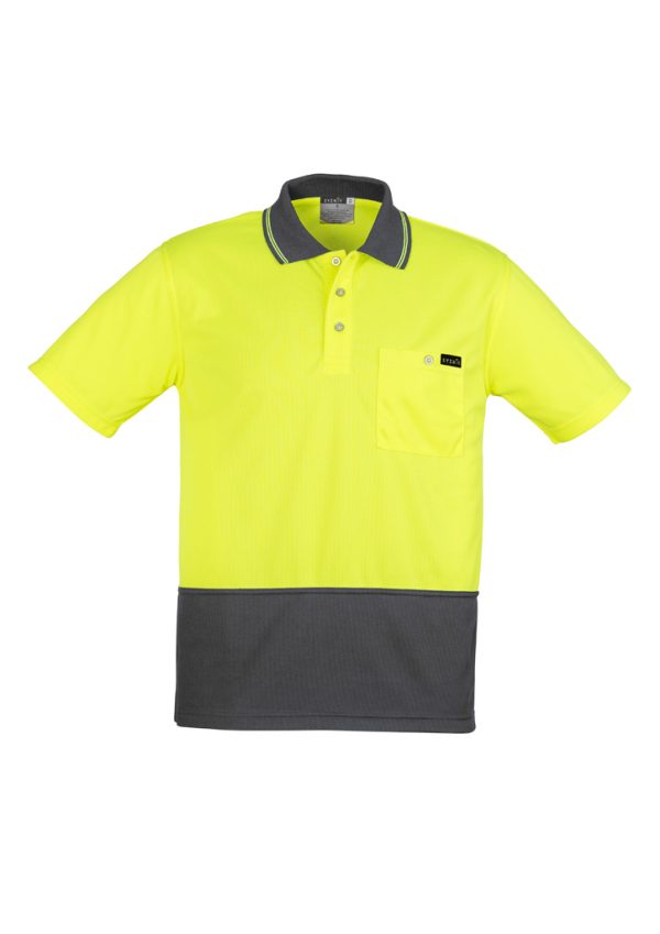Mens Hi Vis Comfort Back Short Sleeve Polo (FBIZZH415)