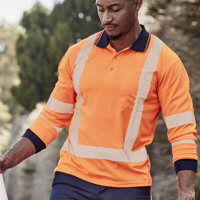 Mens TTMC-W23 Segmented Tape Long Sleeve Polo (FBIZZH540)