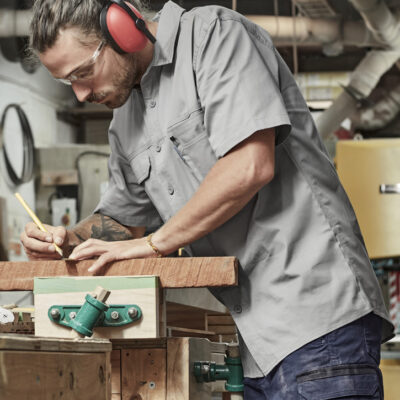 Mens Lightweight Tradie Short Sleeve Shirt (FBIZZW120)