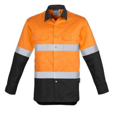 Mens Industrial Long Sleeve Shirt - Hoop Taped (FBIZZW123)